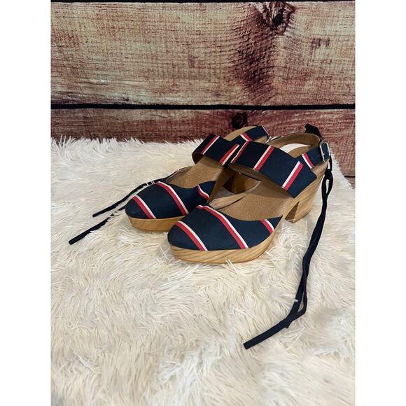 Free People Sandals Platform Clog Heel EU 40 US 9.5 Lace Up Monaco Boho Festival - Picture 5 of 7